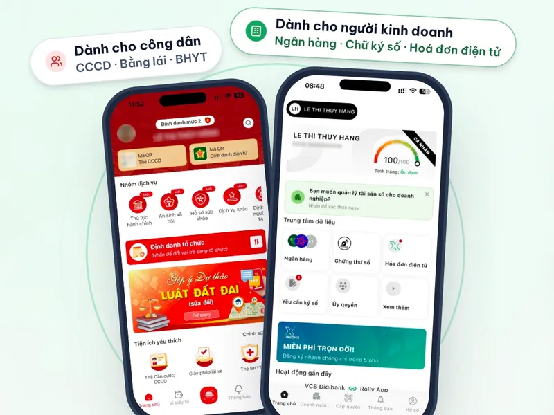 Ứng dụng Cas ID trên điện thoại: định danh công dân và trung tâm dữ liệu kinh doanh
