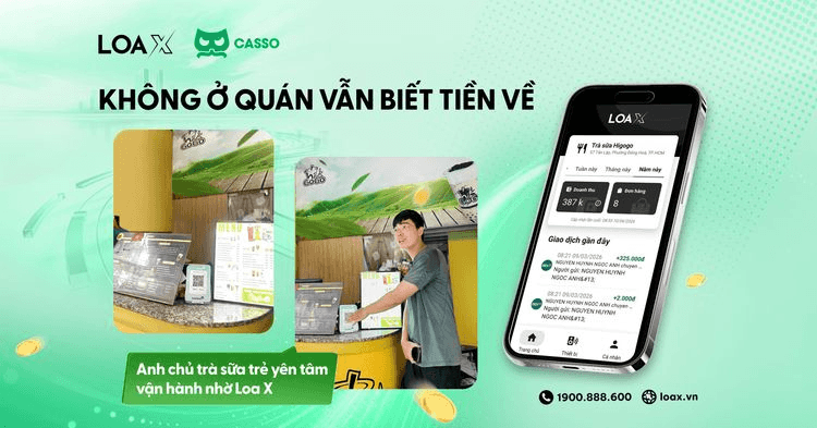 Không ở quán vẫn biết tiền về: chủ quán theo dõi doanh thu từ xa trên ứng dụng.