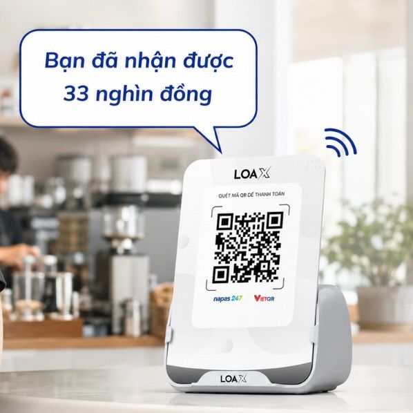 Loa báo chuyển khoản cho quán cà phê, quán ăn
