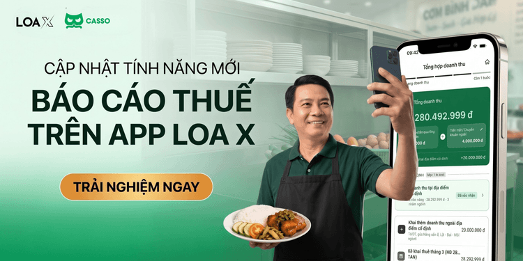 Tính năng báo cáo thuế trên ứng dụng giúp hộ kinh doanh tổng hợp doanh thu nhanh hơn.