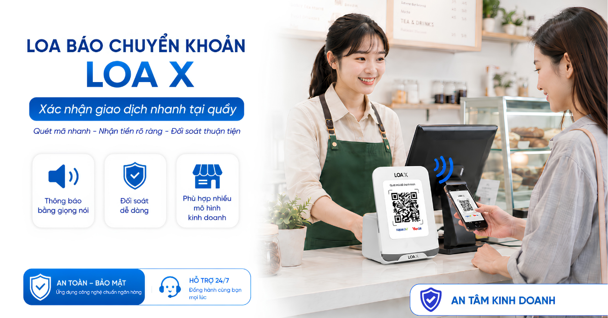 LOA X loa báo chuyển khoản cho cửa hàng