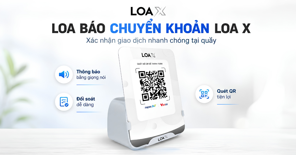 Loa báo chuyển khoản tại quầy